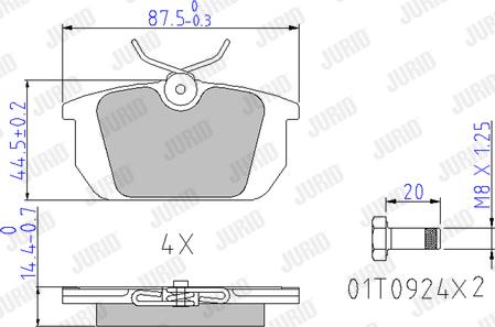 Jurid 571409J - Set placute frana,frana disc aaoparts.ro