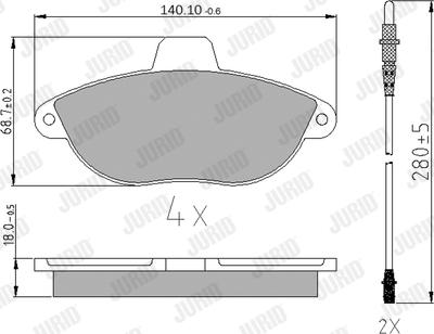 Jurid 571843J - Set placute frana,frana disc aaoparts.ro