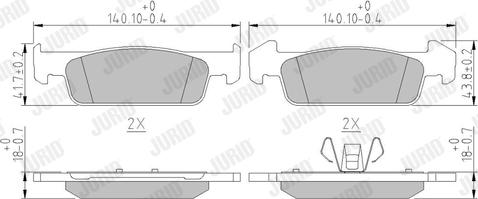 Jurid 573441J - Set placute frana,frana disc aaoparts.ro
