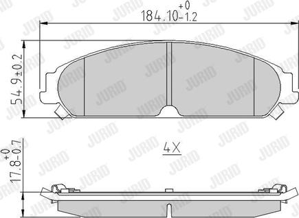 Jurid 573404J - Set placute frana,frana disc aaoparts.ro