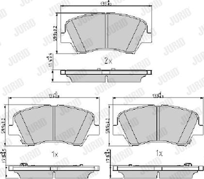 Jurid 573406J - Set placute frana,frana disc aaoparts.ro