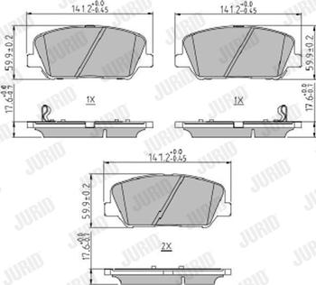 Jurid 573407J - Set placute frana,frana disc aaoparts.ro