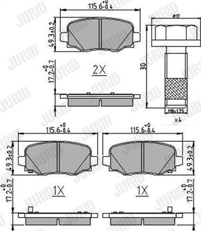 Jurid 573693J - Set placute frana,frana disc aaoparts.ro
