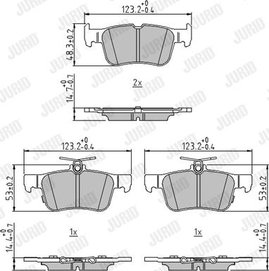 Jurid 573687J - Set placute frana,frana disc aaoparts.ro