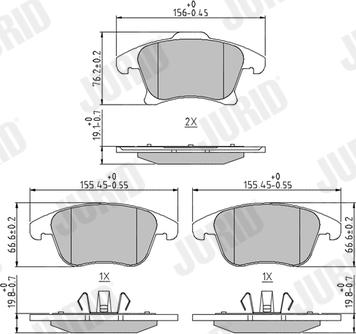 Jurid 573674J - Set placute frana,frana disc aaoparts.ro