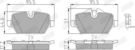 Jurid 573136J - Set placute frana,frana disc aaoparts.ro