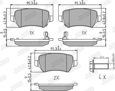 Jurid 573122J - Set placute frana,frana disc aaoparts.ro