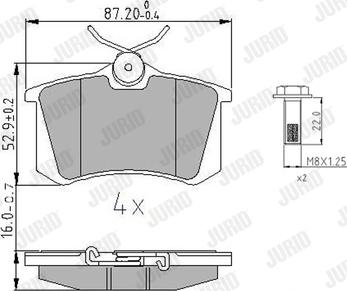 Jurid 573847J - Set placute frana,frana disc aaoparts.ro