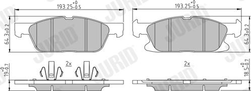 Jurid 573837J - Set placute frana,frana disc aaoparts.ro