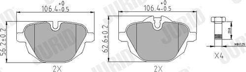 Jurid 573352J - Set placute frana,frana disc aaoparts.ro