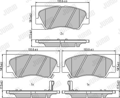 Jurid 573368J - Set placute frana,frana disc aaoparts.ro