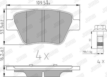 Jurid 573312J - Set placute frana,frana disc aaoparts.ro