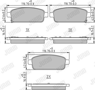 Jurid 573335J - Set placute frana,frana disc aaoparts.ro