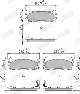 Jurid 573373J - Set placute frana,frana disc aaoparts.ro