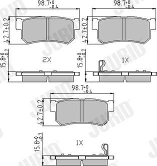 Jurid 573377J - Set placute frana,frana disc aaoparts.ro