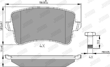 Jurid 573259J - Set placute frana,frana disc aaoparts.ro