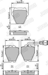 Jurid 573208J - Set placute frana,frana disc aaoparts.ro