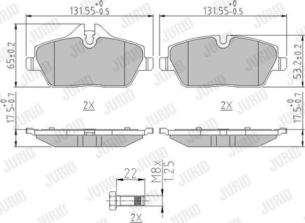 Jurid 573733J - Set placute frana,frana disc aaoparts.ro