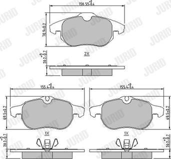 Jurid 573723J - Set placute frana,frana disc aaoparts.ro