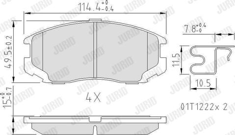 Jurid 572441J - Set placute frana,frana disc aaoparts.ro