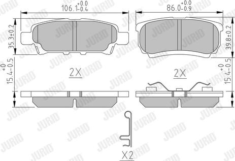 Jurid 572547J - Set placute frana,frana disc aaoparts.ro