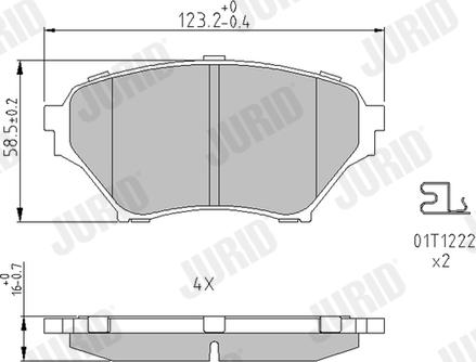 Jurid 572502J - Set placute frana,frana disc aaoparts.ro