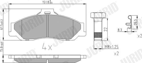 Jurid 572537J - Set placute frana,frana disc aaoparts.ro