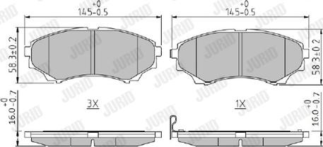 Jurid 572572J - Set placute frana,frana disc aaoparts.ro