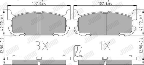 Jurid 572603J - Set placute frana,frana disc aaoparts.ro