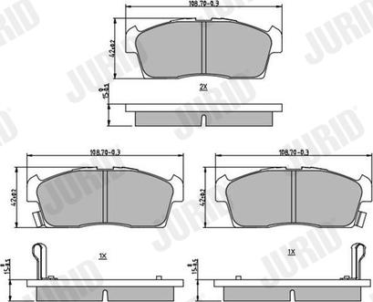 Jurid 572611J - Set placute frana,frana disc aaoparts.ro
