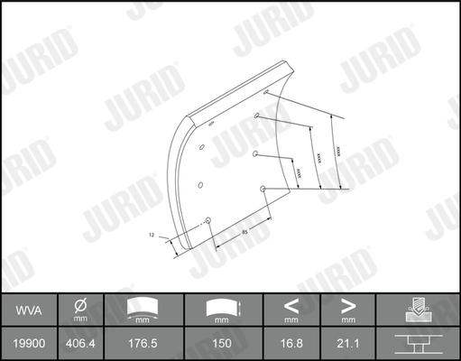 Jurid 1990001230 - Set garnituri de frictiune, frana tambur aaoparts.ro