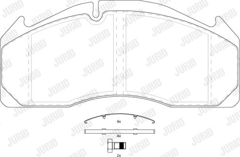 Jurid 2912509560 - Set placute frana,frana disc aaoparts.ro