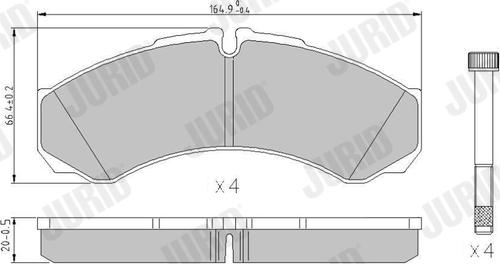 Jurid 2912109561 - Set placute frana,frana disc aaoparts.ro