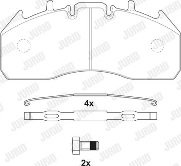 Jurid 2917409560 - Set placute frana,frana disc aaoparts.ro