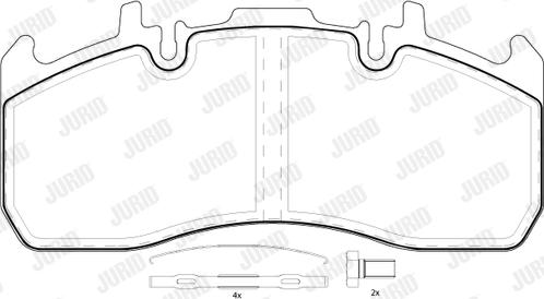 Jurid 2917309560 - Set placute frana,frana disc aaoparts.ro