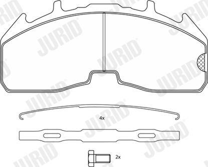 Jurid 2933209560 - Set placute frana,frana disc aaoparts.ro