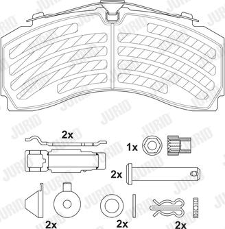 Jurid 2924605390 - Set placute frana,frana disc aaoparts.ro