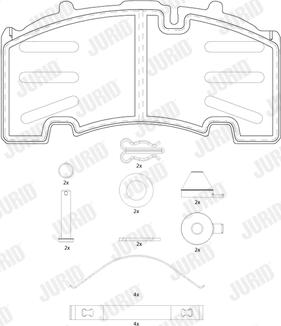 Jurid 2926405390 - Set placute frana,frana disc aaoparts.ro