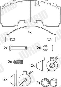 Jurid 2926505390 - Set placute frana,frana disc aaoparts.ro