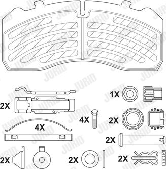 Jurid 2921305390 - Set placute frana,frana disc aaoparts.ro