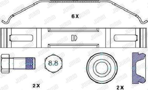 Jurid FAC166 - Set accesorii, placute frana aaoparts.ro