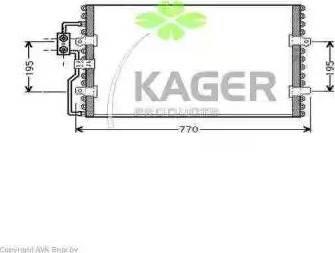 Kager 94-5062 - Condensator, climatizare aaoparts.ro