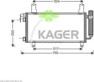 Kager 945248 - Condensator, climatizare aaoparts.ro