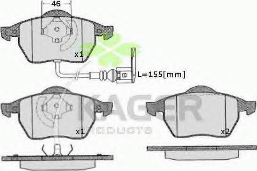 Kager 350216 - Set placute frana,frana disc aaoparts.ro
