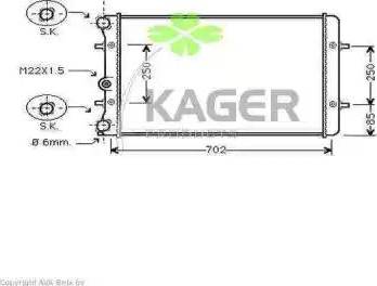 Kager 31-0033 - Radiator, racire motor aaoparts.ro