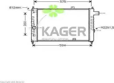 Kager 310746 - Radiator, racire motor aaoparts.ro