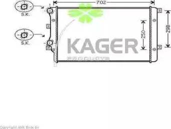 Kager 31-1227 - Radiator, racire motor aaoparts.ro