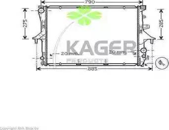 Kager 31-3377 - Radiator, racire motor aaoparts.ro