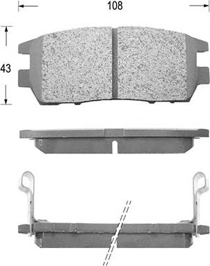 Kaishin D6054 - Set placute frana,frana disc aaoparts.ro