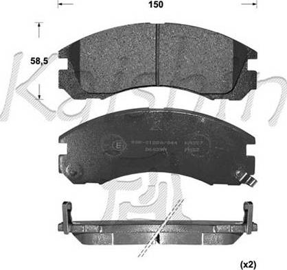 Kaishin D6039 - Set placute frana,frana disc aaoparts.ro